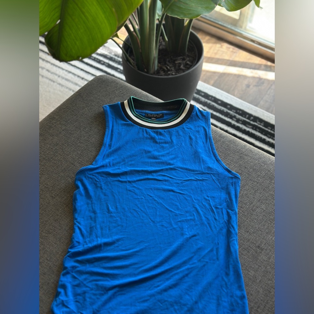 Topshop Vibrant Blue Midi Dress - Picture 8 of 8